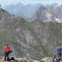 Rugged peaks seen from the summit of Munkan - Lofoten Rugged peaks seen from the summit of Munkan - Lofoten