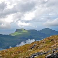 View from the plateau onto Moskenesoya island View from the plateau onto Moskenesoya island