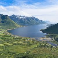 View over Austnesfjord from Sautinden summit View over Austnesfjord from Sautinden summit